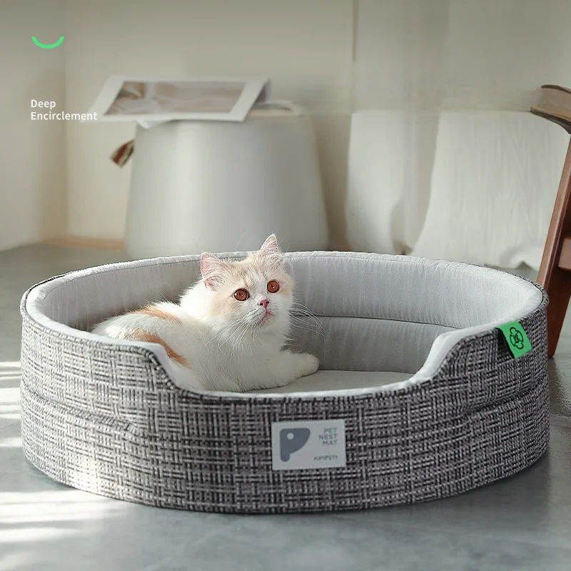 

Round Bed for Dog Cat Nest Four Seasons Kitten House Warm Puppy Sofa Bed Pet Dog Kennel Comfort Mattress for Cat Pet Supplies