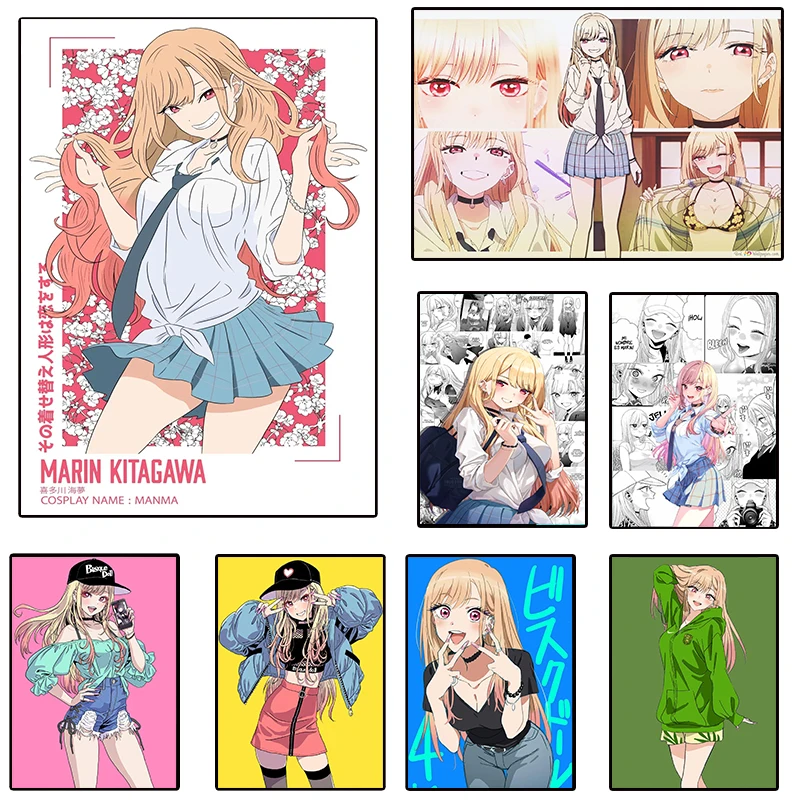 Аниме эротическая девушка amcick Resimleri мой платье дорогая Китагава Марин плакат декоративная Картина на холсте настенное искусство кавайный Декор для комнаты Аниме эротическая девушка amcick Resimleri мой платье дорогая Китагава Марин плакат декоративная Картина на холсте настенное искусство кавайный Декор для комнаты