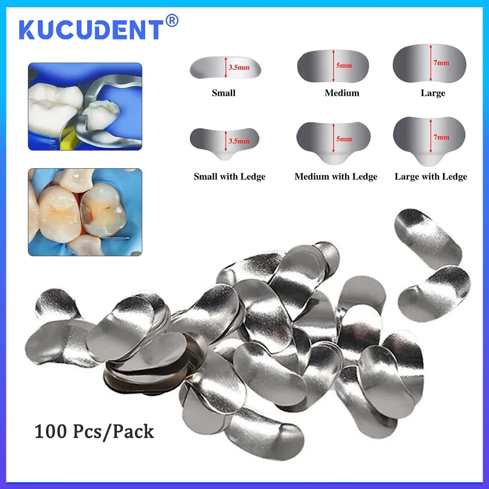 KUCUDENT 100 шт. стоматологические металлические матрицы матричный ремешок