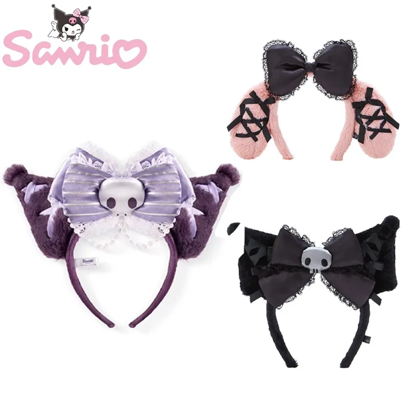 

Sanrio My Melody Kuromi Plush Hair Bands Lolita Halloween Animal Ears Hairpin Hair Accessories Plush Headdress Cosplay Props