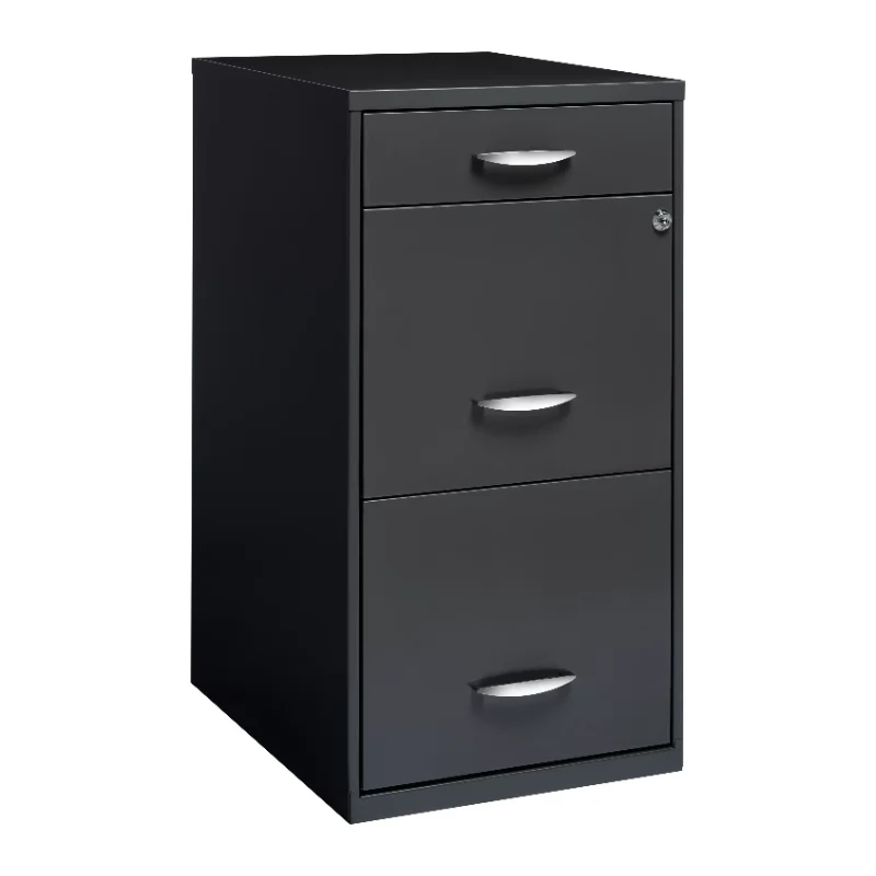 

Space Solutions 3 Drawer Letter Width Vertical File Cabinet with Pencil Drawer, Charcoal