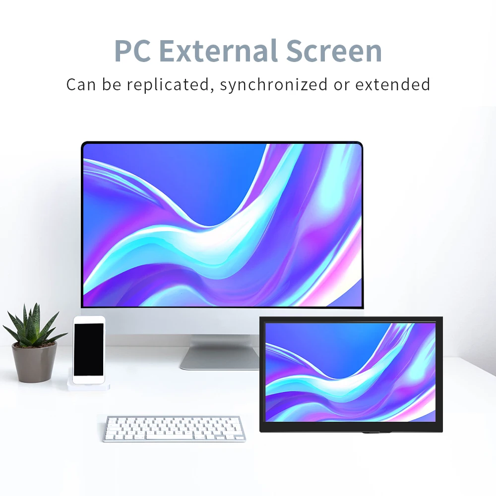 7-inch-hdmi емкостный сенсорный монитор для ПК 1024x600 Raspberry PI дисплей в кожаном