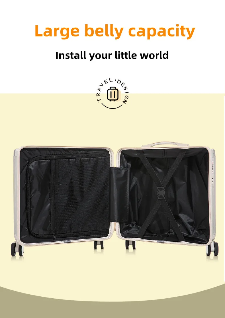 18 Inch Travel Bag Luggage Traf Official Store Spinner Pull Rod 20 Inch Medium Neutral Both Men And Women Rolling Luggage New