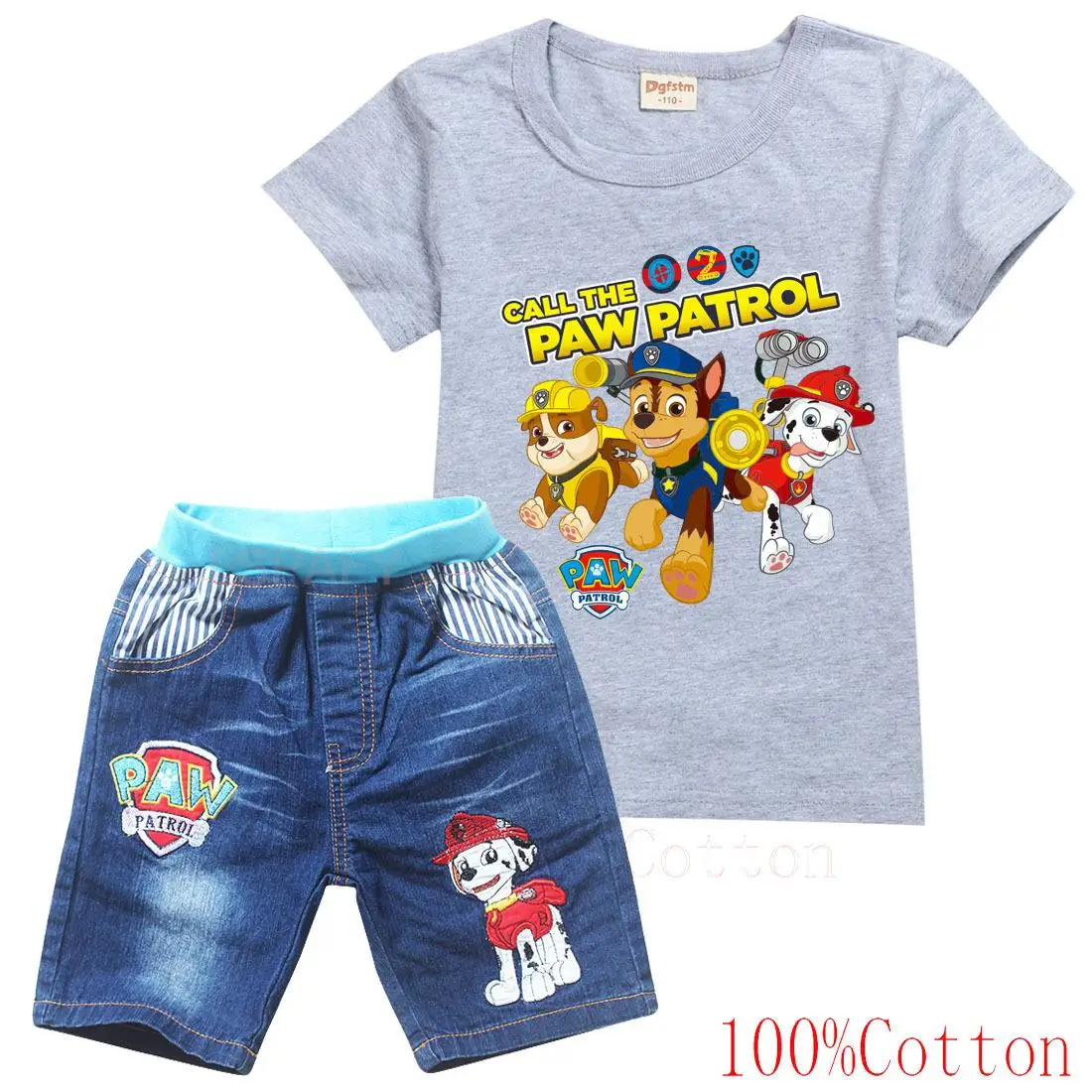 Футболка с коротким рукавом и шорты для мальчиков девочек