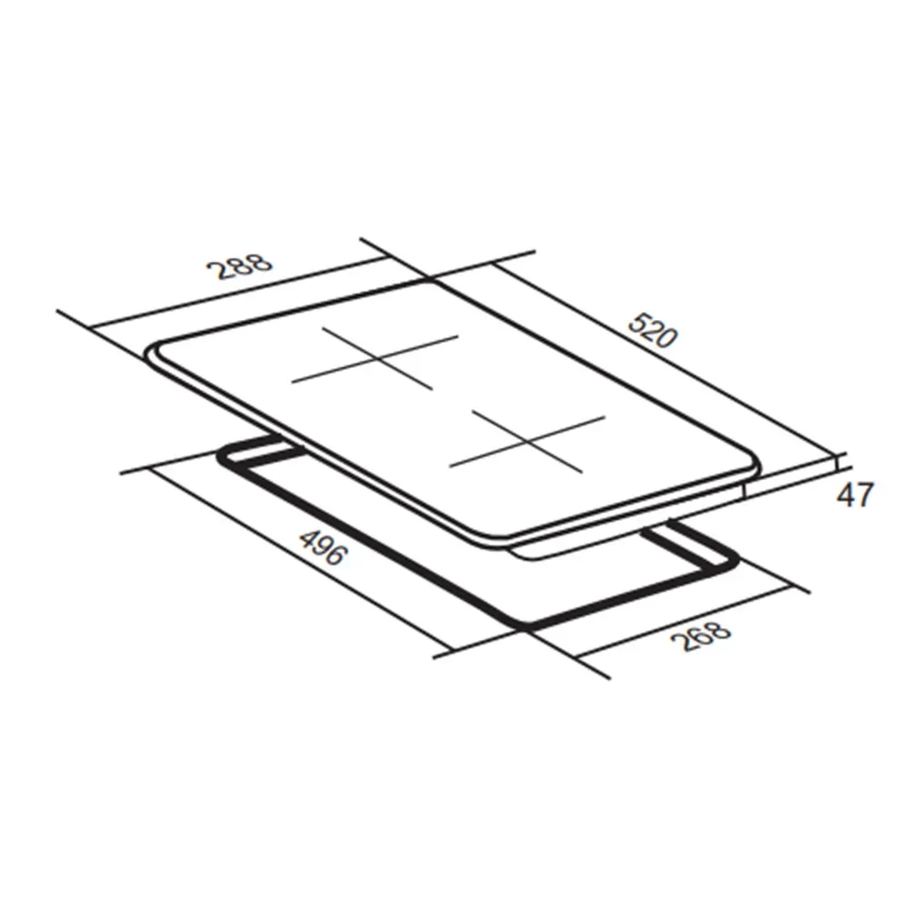 Сенсорное управление встроенное закаленное стекло 2 конфорки электрическая