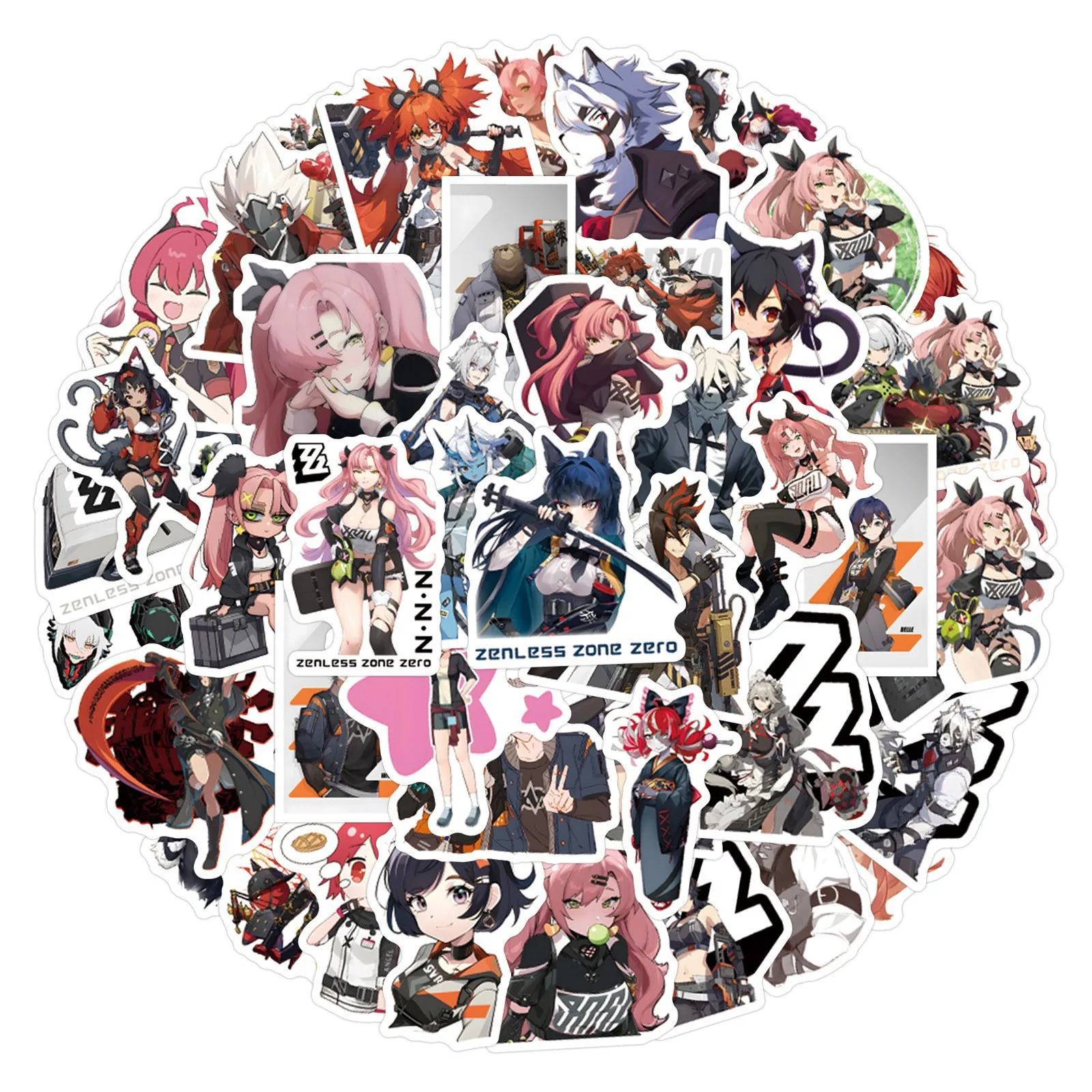 60 шт. новая наклейка Zenless Zone Zero для багажа телефона скейтборда гитары