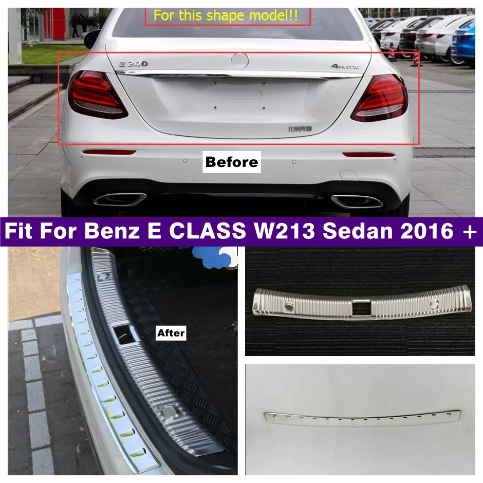 

Rear Trunk Bumper Sill Plate Protect Plate Sill Trunk Guard Cover Trim For Mercedes Benz E-Class E CLASS W213 Sedan 2016 - 2021