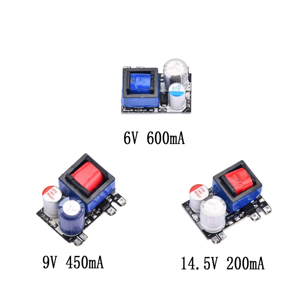 

AC-DC 6V 600mA 9V 450mA 14.5V 200mA Precision Buck Converter AC 220V To 6V/9V/14.5V DC Step Down Transformer Power Supply Module