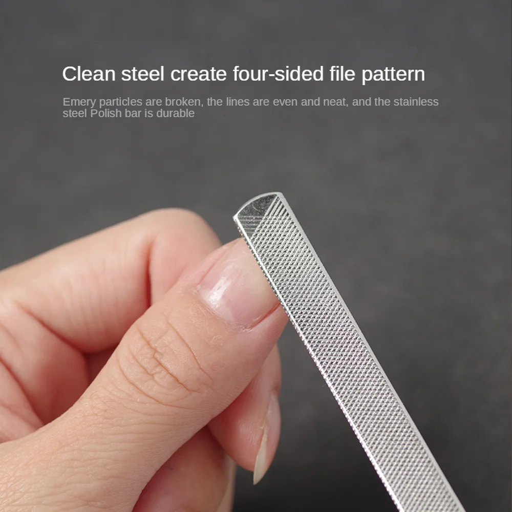 

Stainless Steel Nail Files Four-sided Exfoliating Nail File Manicure Supplies Removal Dead Skin Nail Polish Glue Nails Art Tool