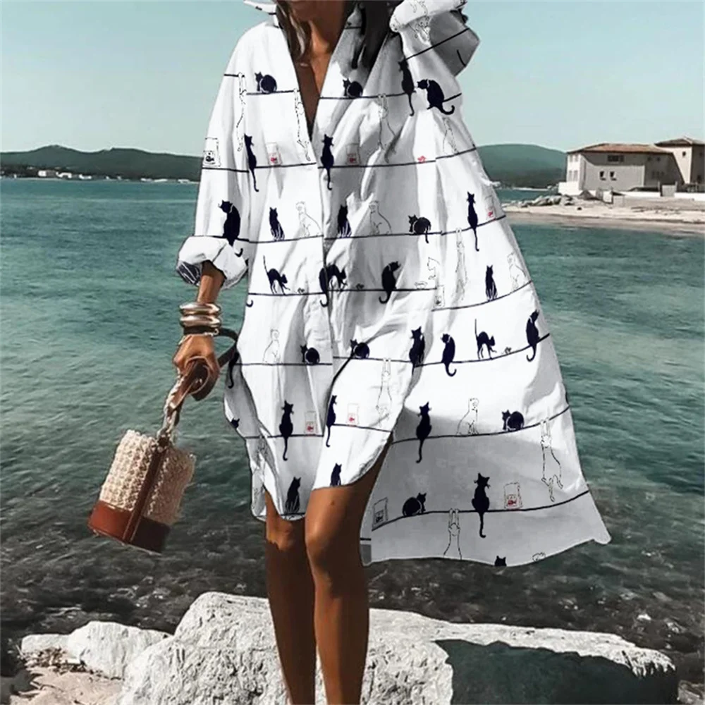 

Beach shirt with 3D print, beach skirt, loose and breathable top, comfortable clothes, novelty of 2023
