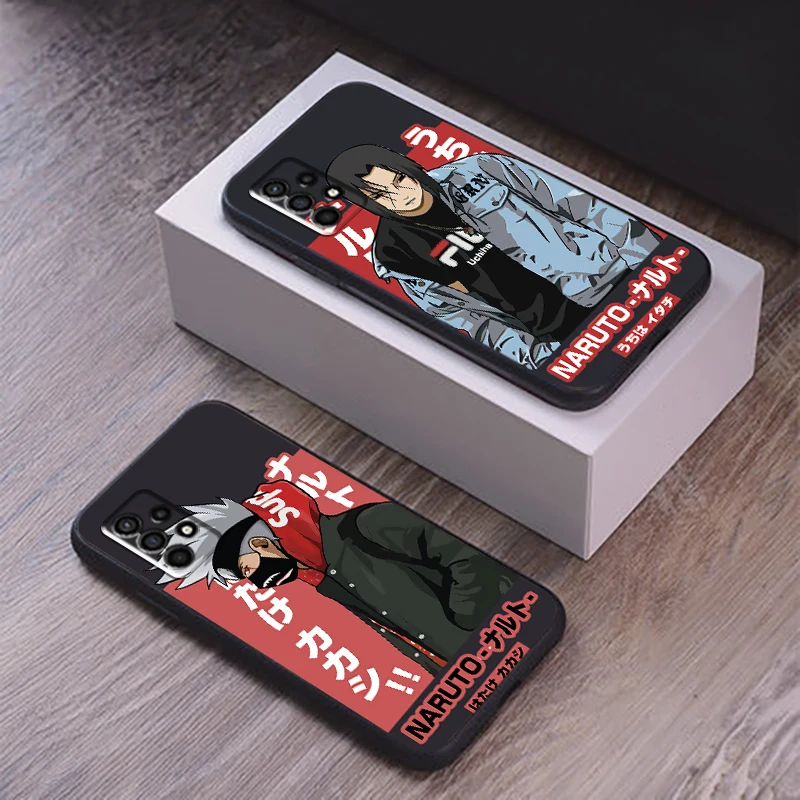 

NARUTO Anime Phone Case For Samsung Galaxy S10 Lite S10E S10 5G S10 S9 S8 Plus Liquid Silicon Black Coque Back