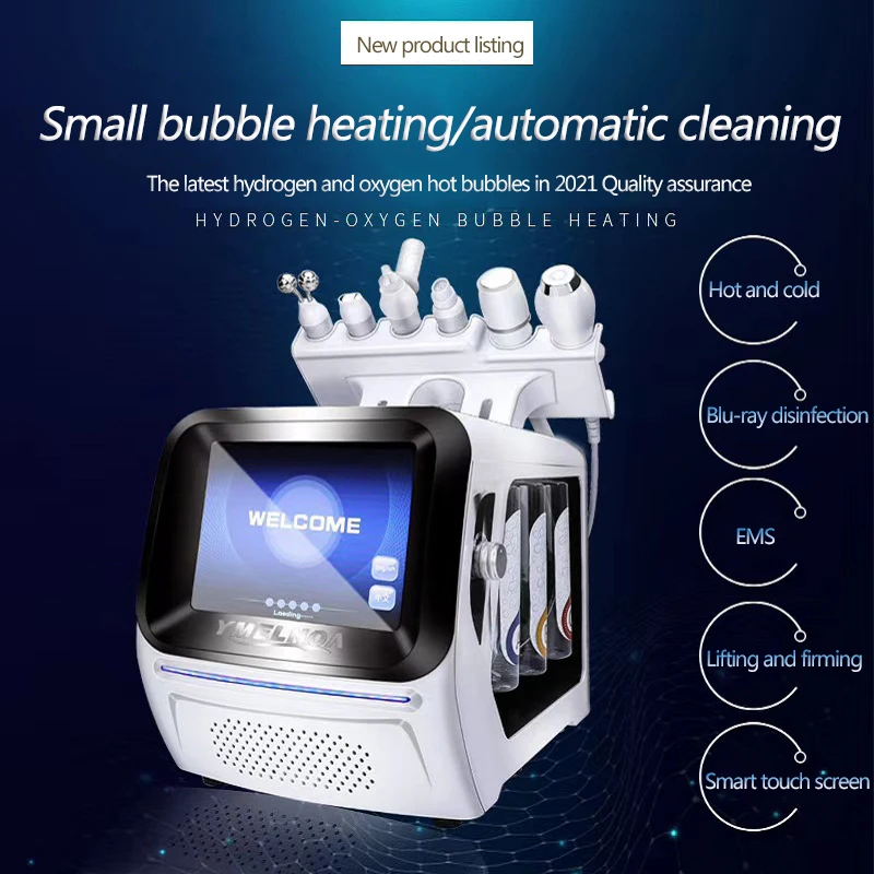 The latest model in 2022! ! 7in1 Beauty equipment oxygen hot vapor bubble water absorption and blackhead cleaning equipment