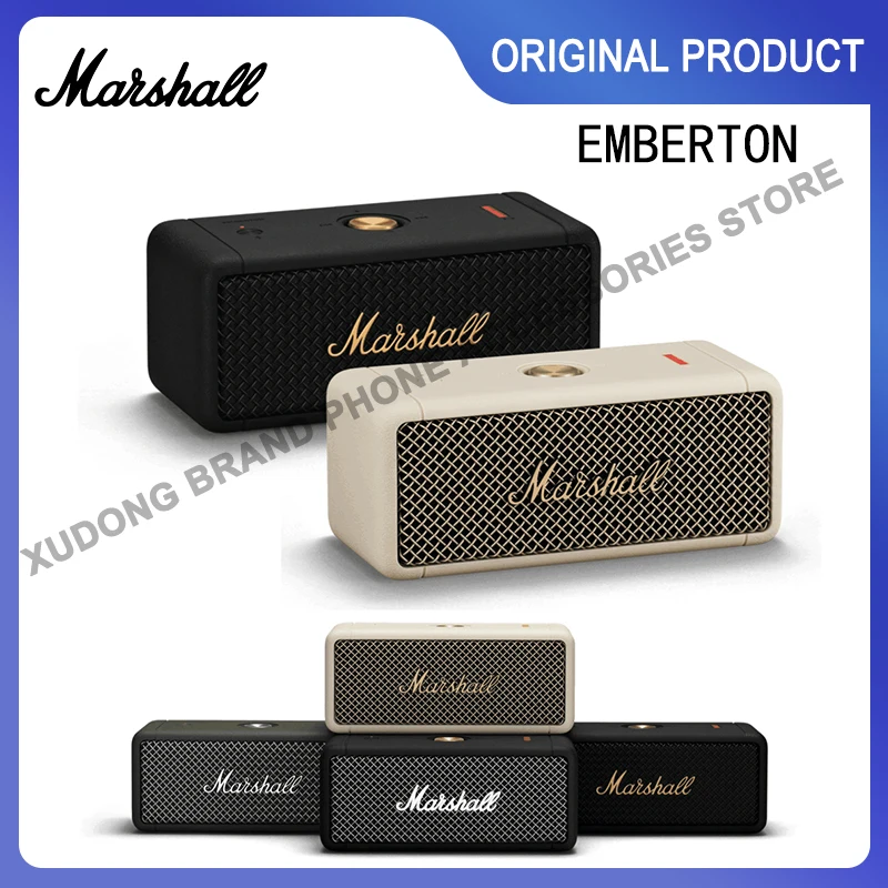 

Original Marshall Emberton Portable Speaker IPX7 Waterproof Wireless Bluetooth Sports Speakers Outdoor Stereo Bass Sound