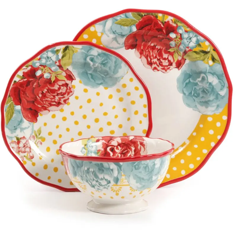 

Fast Shipping Blossom 12-Piece Dinnerware Set