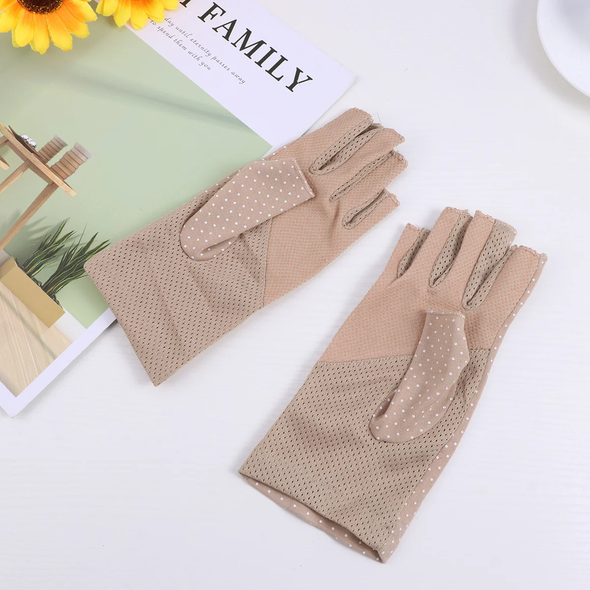 

Womens Glives Cycling Gloves Outdoor Clothing Work Anti Fingerless