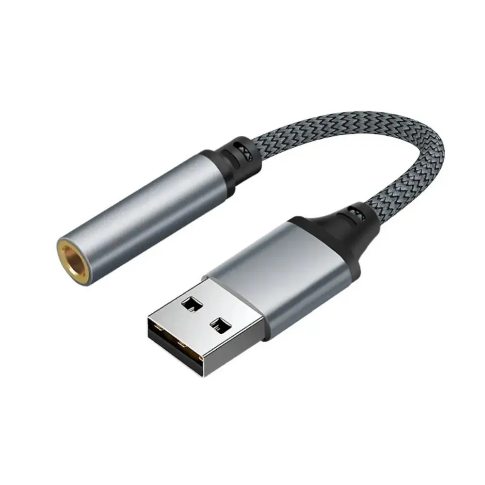 Фото USB-адаптер для наушников 3,5 мм, высококачественный HIFI-адаптер для наушников, портативный проводной аудиоконвертер для наушников/телефона №2