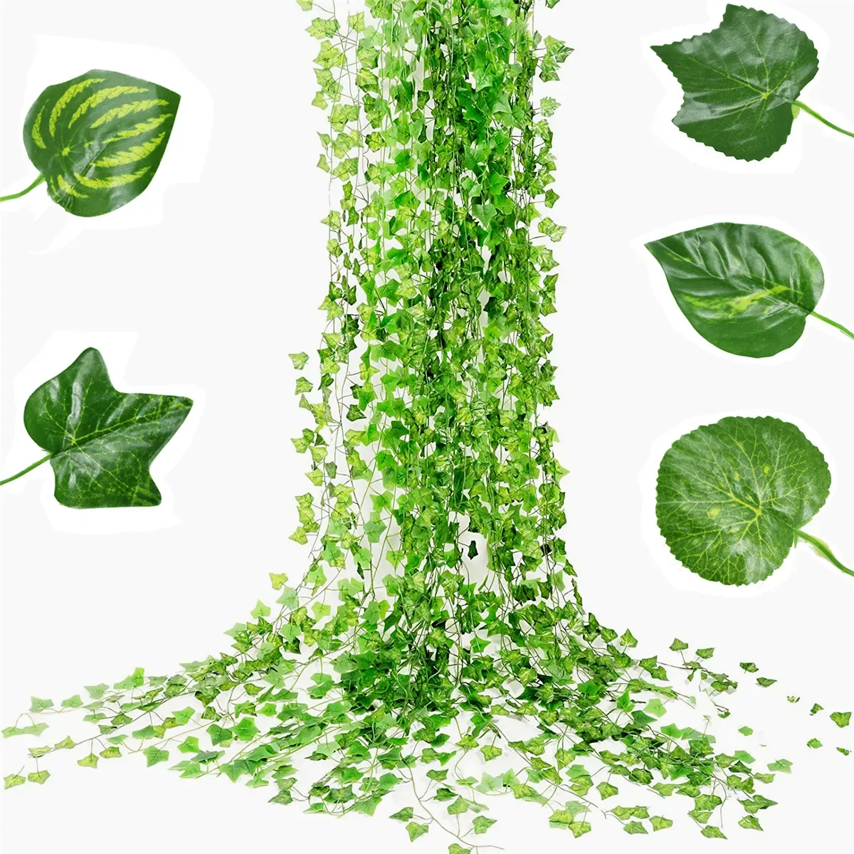 

Artificial Plants Home Decor Green Silk Hanging vines Fake Leaf Garland Leaves Diy For Wedding Party Room Garden Decoration