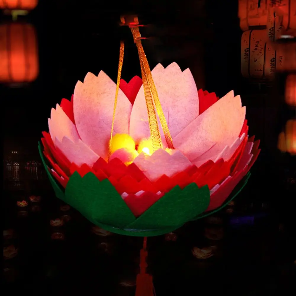 

Pendant For Children Ancient Hanging Antique Handmade Chinese Style Lantern Mid-Autumn Festival Lotus lanterns Holiday Lighting