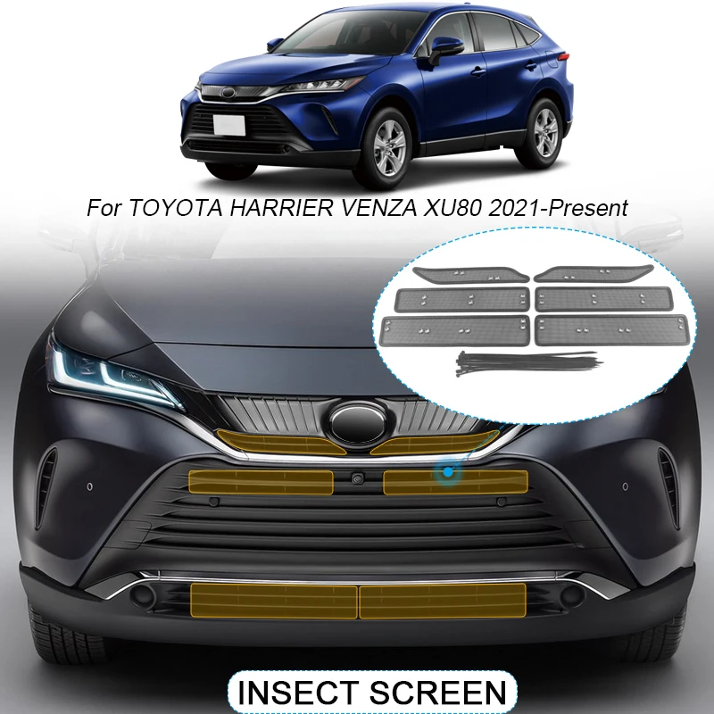 6 шт. автомобильные насекомые Воздухозаборники для Toyota Harrier Venza XU80 2021-2025