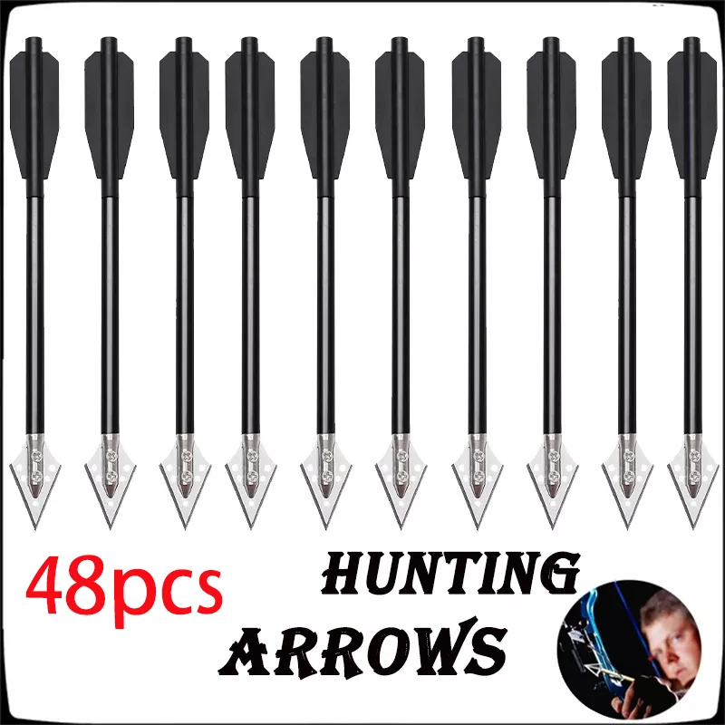 

6/12/24/36/48Pcs 6.55"Aluminium Crossbow Bolts Arrows Broadhead Hunting Arrows for 50 Lb/80 Lb Accurate Arrows Hunting Shooting