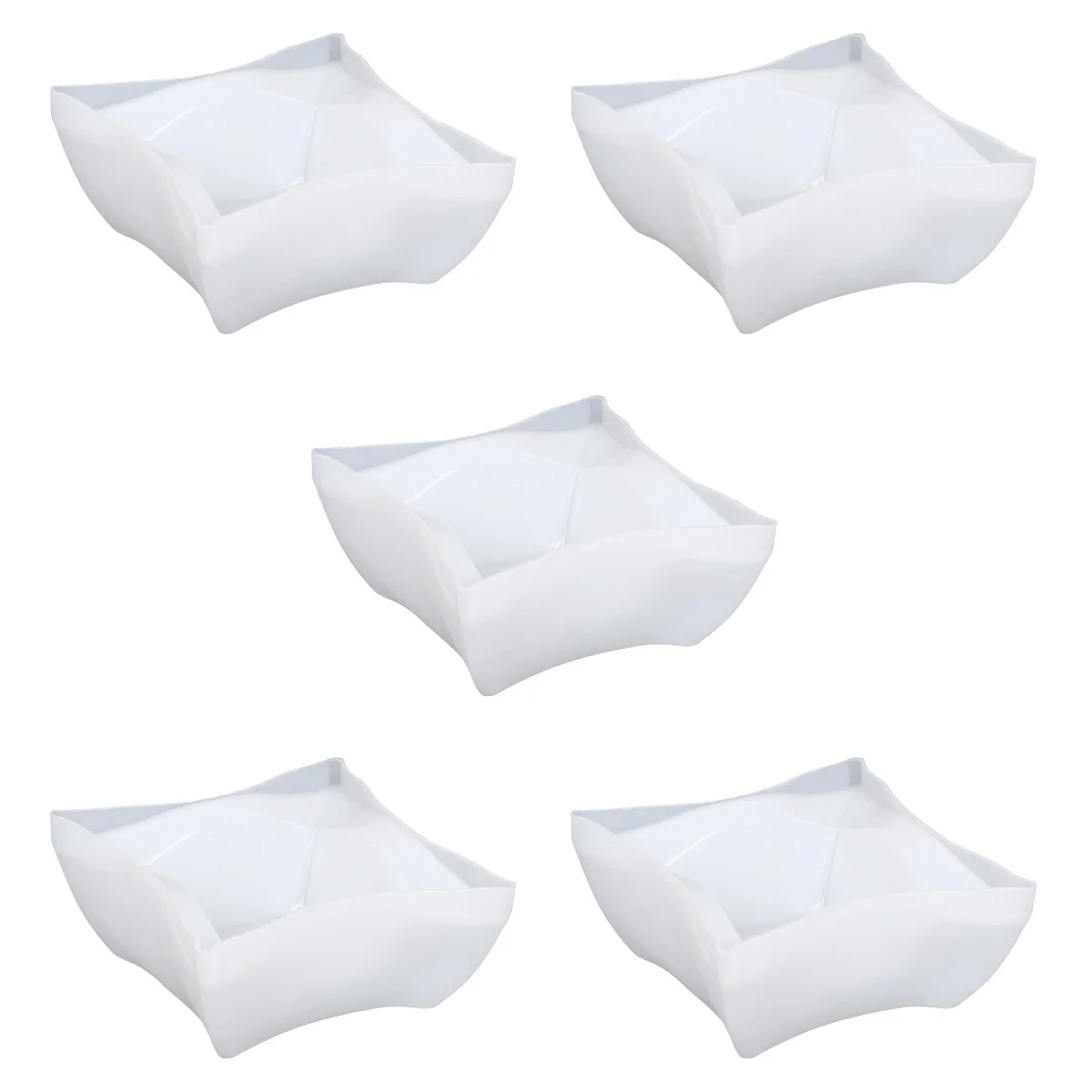 

5pcs DIY Square Flower Pot Home Office Bonsai Home Decor