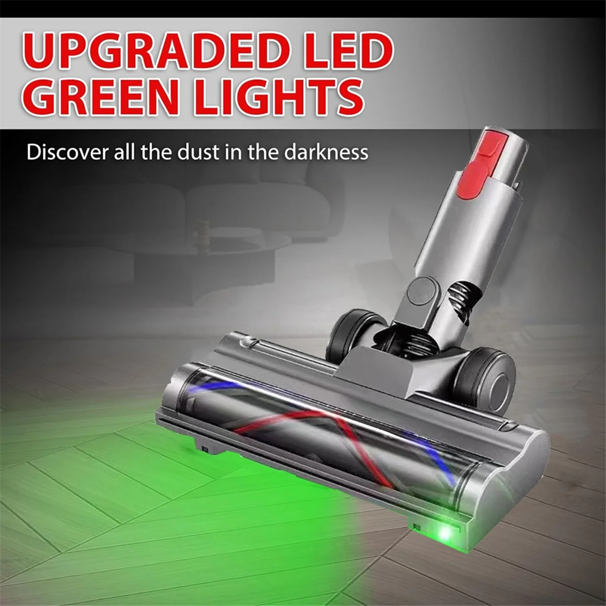 Головка щетки с прямым приводом для пылесоса Dyson V7 V8 V10 V11 V15 со светодиодным