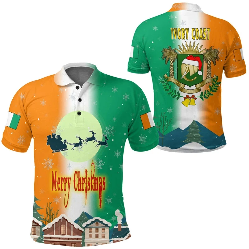 Мужская рубашка-поло с рисунком летняя повседневная эмблемой страны