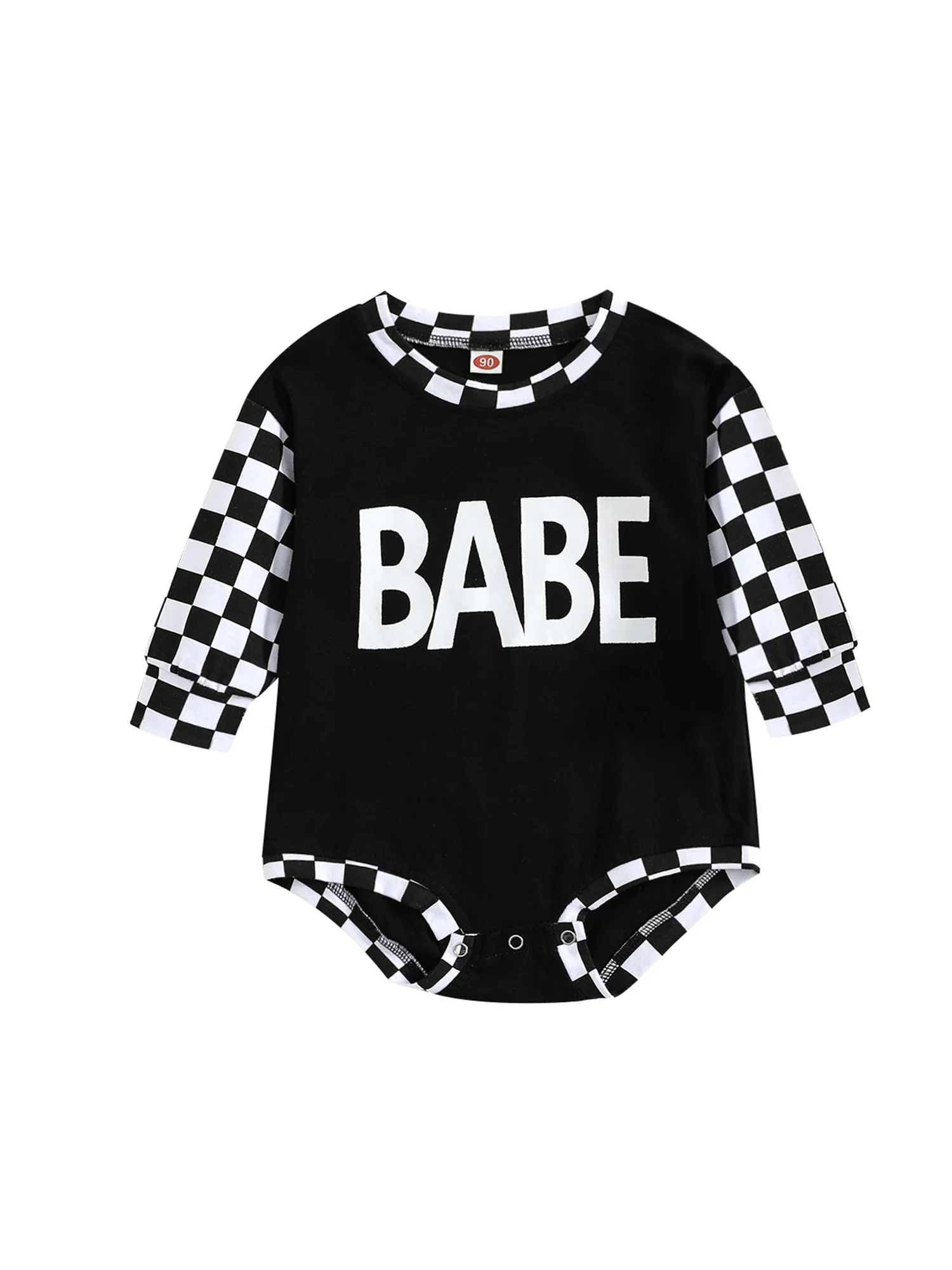 

Newborn Baby Boys Girls Halloween Romper Long Sleeve Letter Printed Oversized Pullover Top Fall Winter Clothes