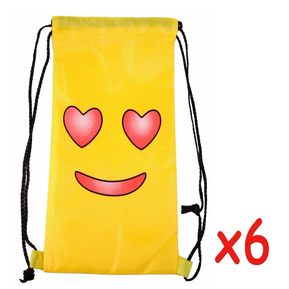 2023 NEW Heart Eyes Yellow Nylon Backpack Beach Bag Satchel 6 Pack fast shipping