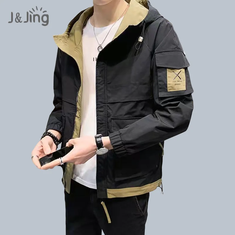 

Men's cotton jacket coat autumn and winter new products short middle-aged and young military windbreaker wash loose denim fat la