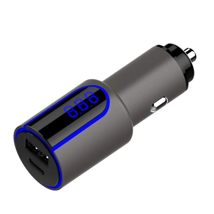 

30W USB Type-c Digital Diaplay PD protocol Fast Car Charger Lightweight Zinc Alloy Adapter Car Charger 30W 30W 30W 30W