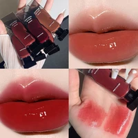 mirror water lip gloss glass lip glaze red pink high gloss liquid lipstick long lasting color rendering non stick lip cosmetics