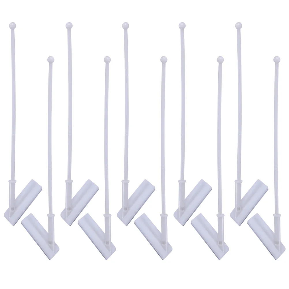 

10 Pcs Compact Car Flagpole Travel Accessories Plastic Sticky Poles Decor Outdoor The Roof Adhesive