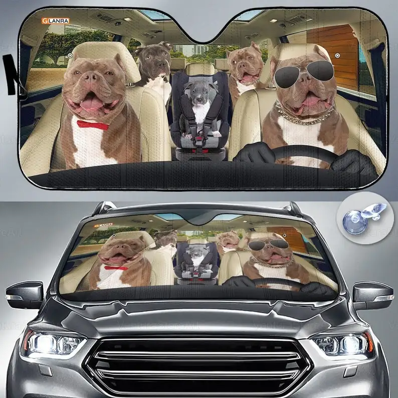

Pitbull Car Sunshade, Pitbull Lover, Pitbull Car Decor, Gift For Dad, Auto Sunshade, Dog Car Sun Protector PHT052205G01