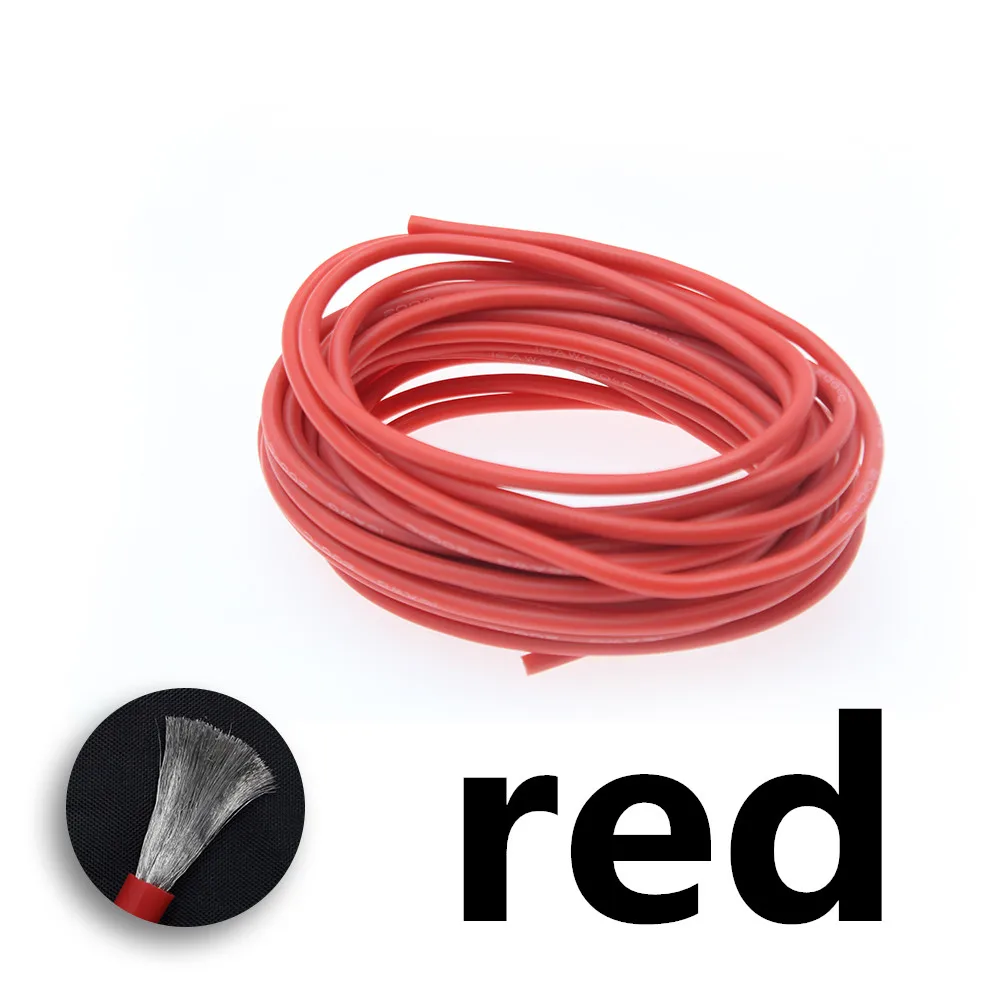 

Силиконовые провода Diligent ant Soft silicone line черный красный 7AWG
