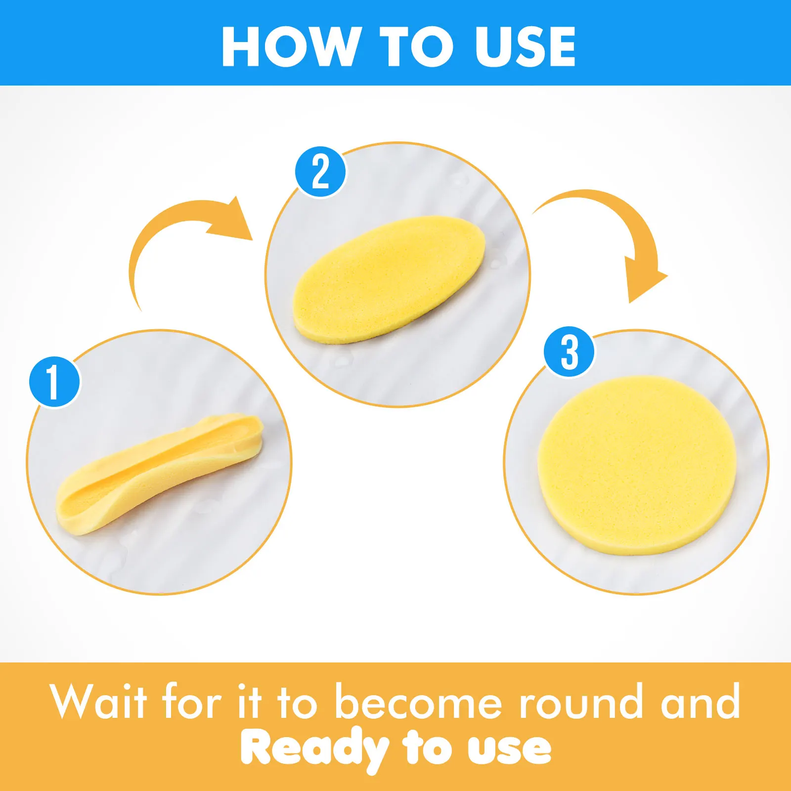 50 шт. отшелушивающая губка для лица