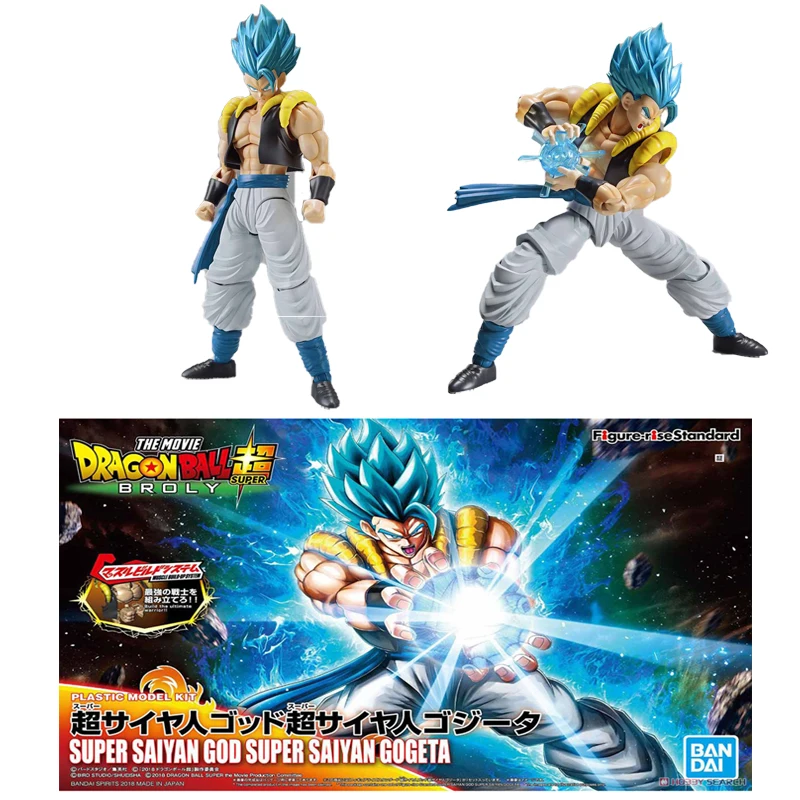 

Фигурка аниме, Оригинальная фигурка Bandai-rise Dragon Ball Gogeta, Сборная модель с голубыми волосами, экшн-фигурки, Коллекционная модель, подарок