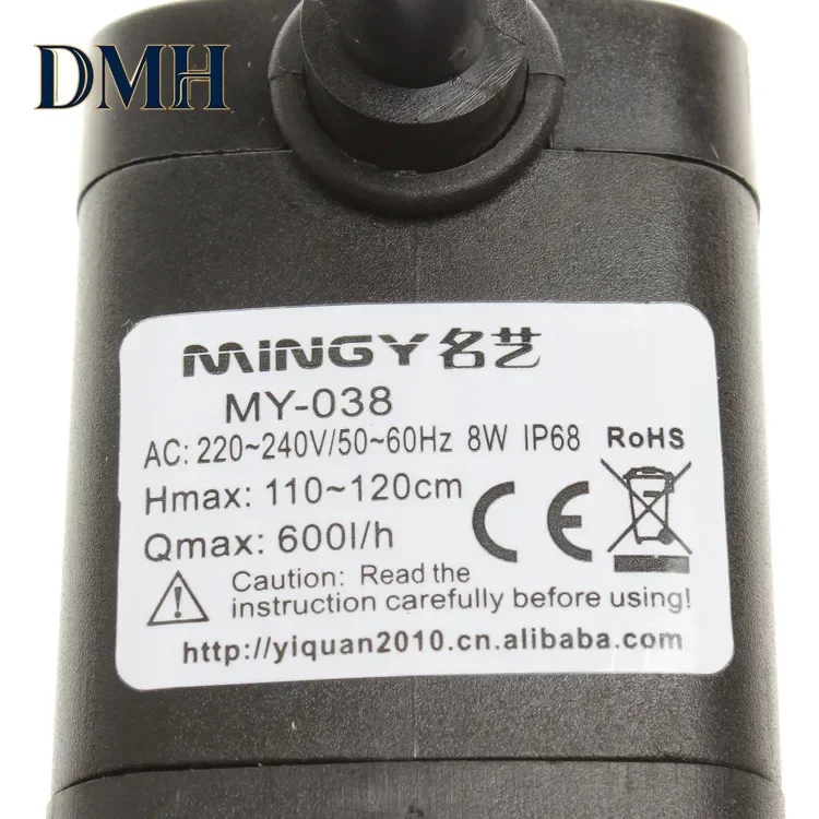 Фото Погружной мини-насос DMH-MY-038, безопасный, статический, напор 1.2м, 8Вт №1