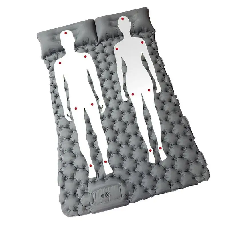 

Double Self Inflating Camping Mat Portable Foldable Inflatable Mattress With Bag Portable Folding Inflating Bed Build-in