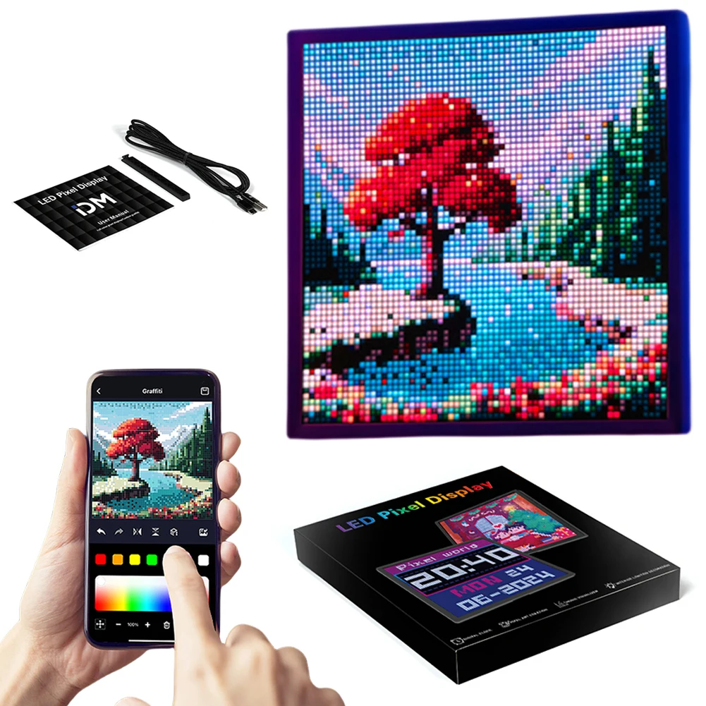 Светодиодный матричный пиксельный дисплей 64x64 RGB пиксельная рамка