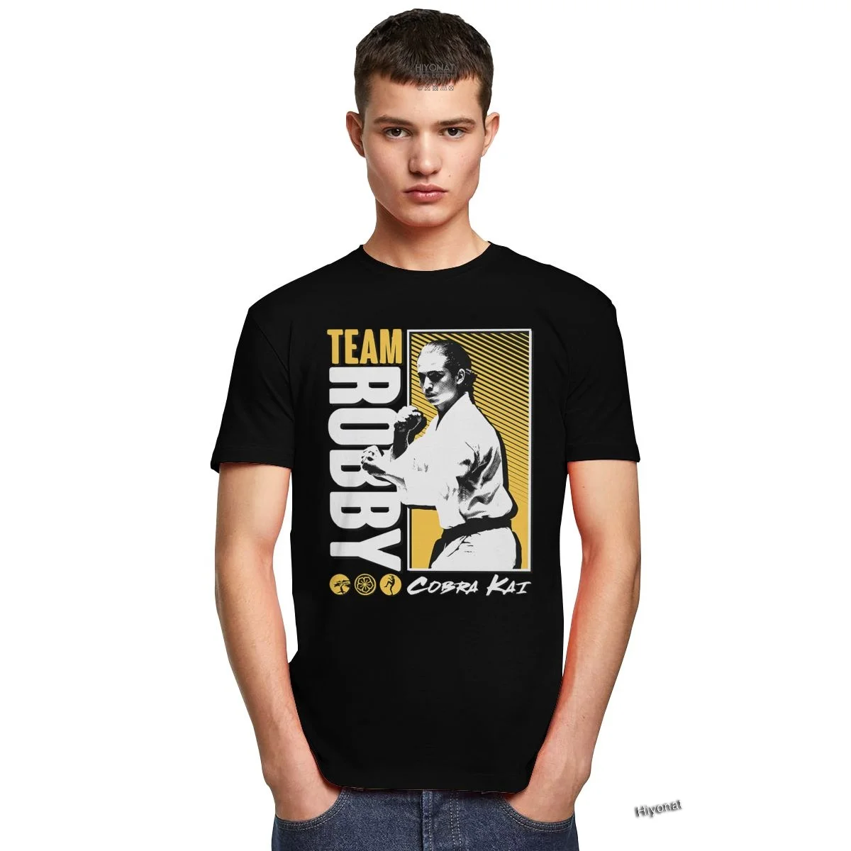 Футболка мужская хлопковая с коротким рукавом рубашка для отдыха карате фильмов