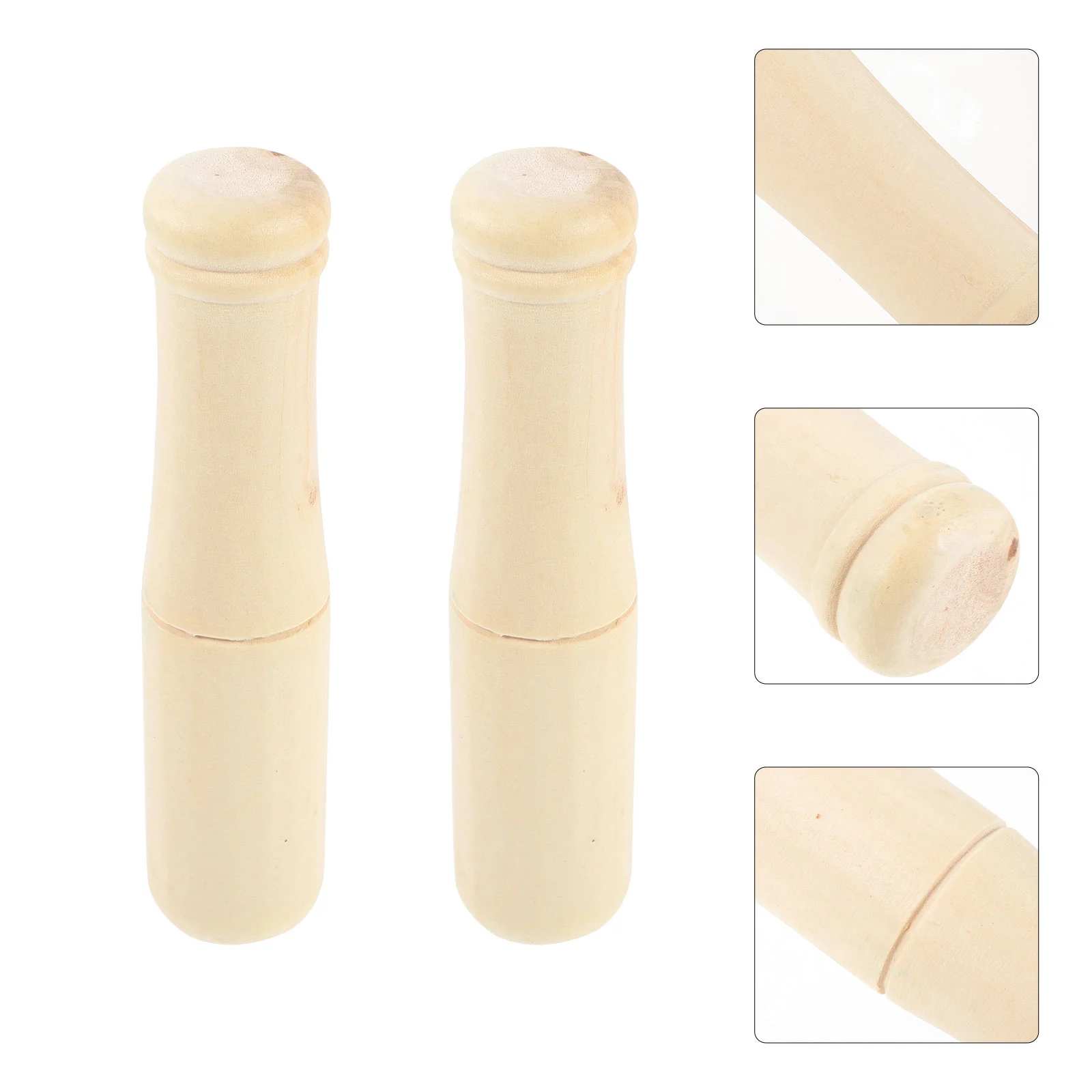 

2 Pcs Ice Blocks Kitchen Stick Pestle Garlic Grinder Masher Grinding Rod Wood Gadgets Medicine