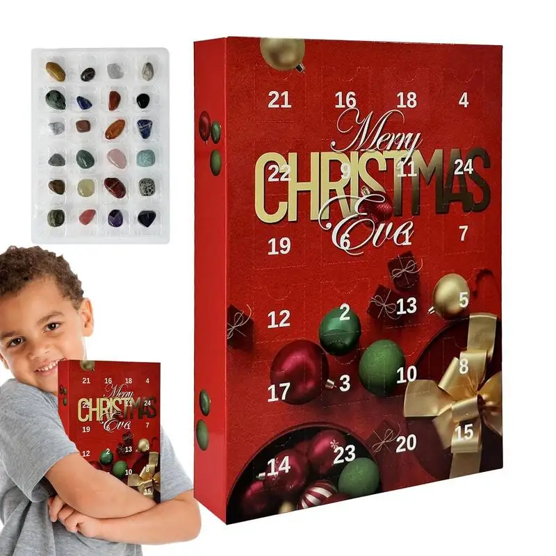 

Календарь с кристаллами для рождества, коллекционные драгоценные камни, обратный отсчет, Рождественский календарь, сезонные Декорации для школьных призов, день рождения