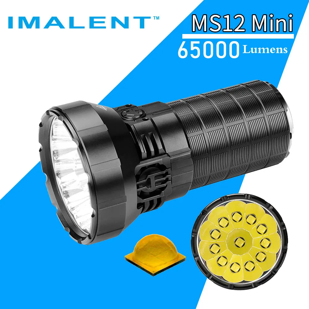 

IMALENT MS12 MINI 65000 Lumens Brightest EDC Powerful Flashlight NEW Outdoor XHP 70 Rechargeable Lamp Torch