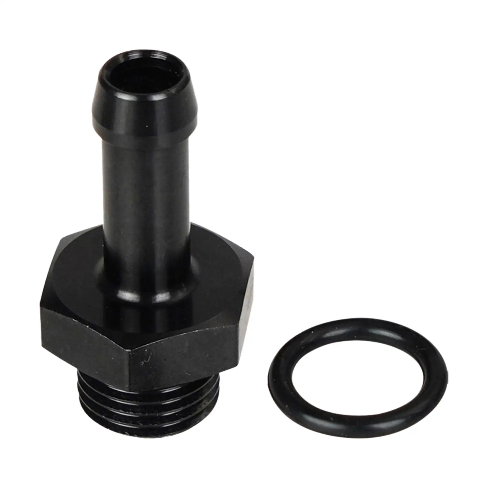 

6 AN Male to 5/16 Hose Barb Fitting with 6AN Orb Washer Accessories Black