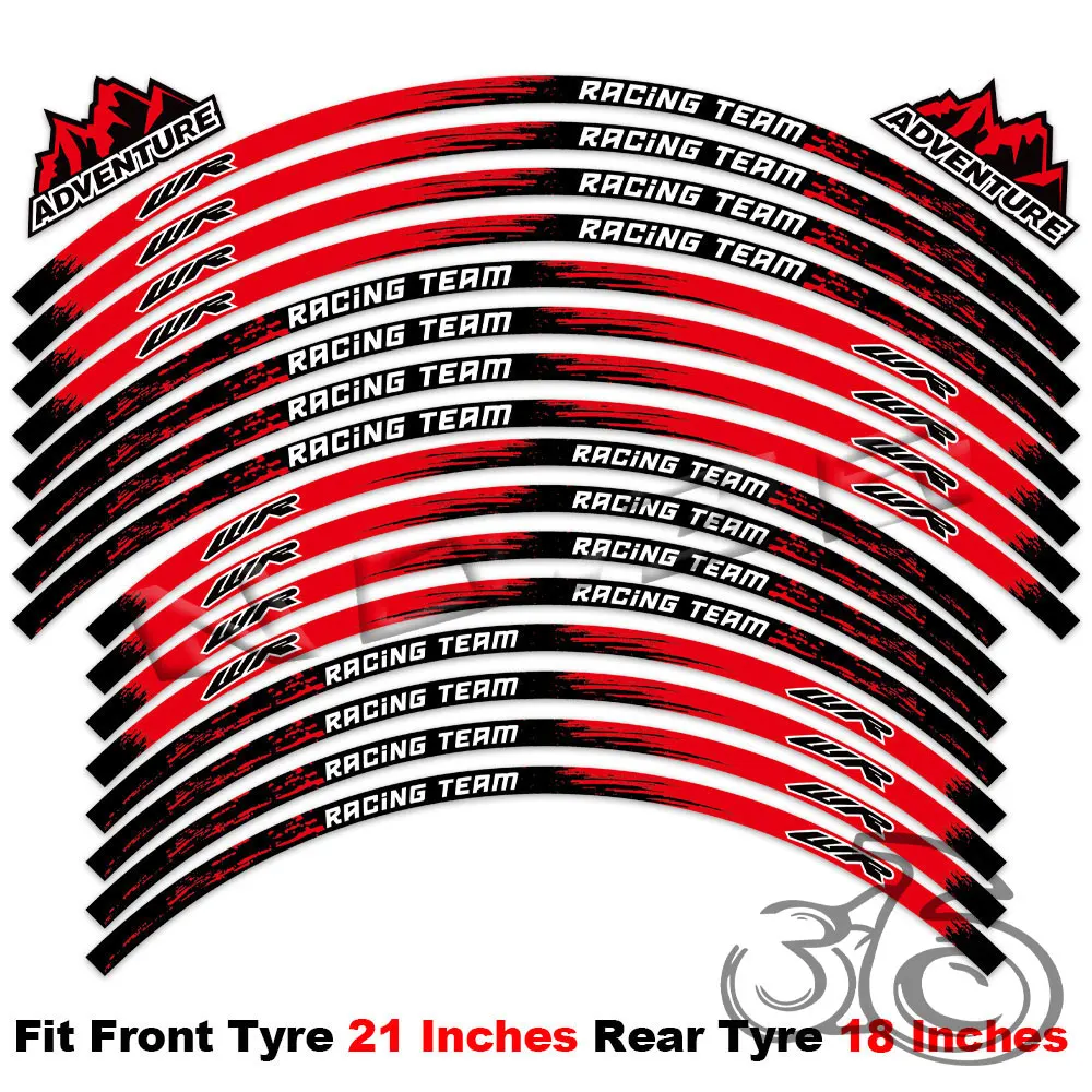 Наклейка на колесо мотоцикла, светоотражающие наклейки в полоску на ободе 21 