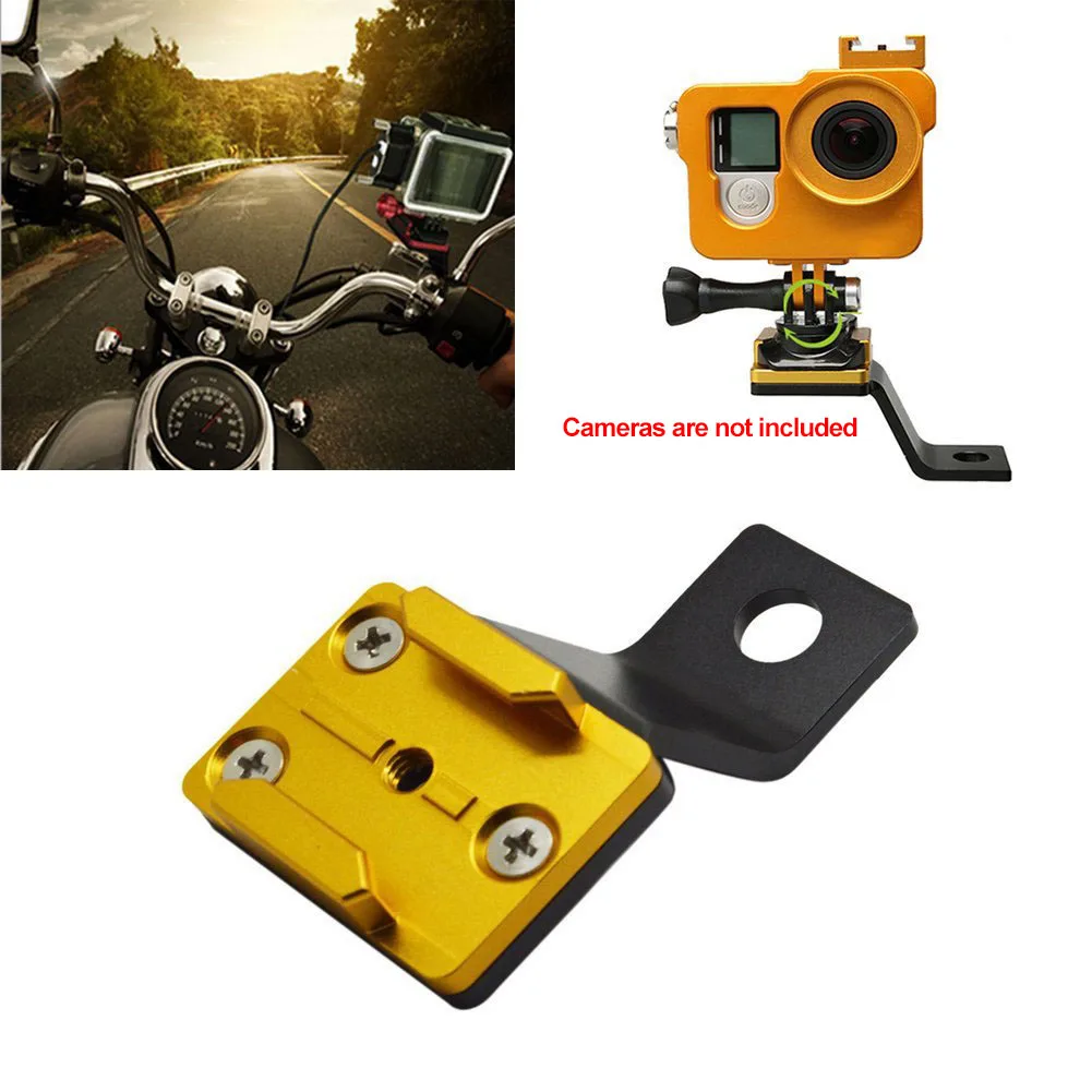 

Sports Easy Install Camera Mount Rearview Mirror Motor Bike Travel Stand Stable Parts Outdoor Aluminum Alloy For GoPro HERO3