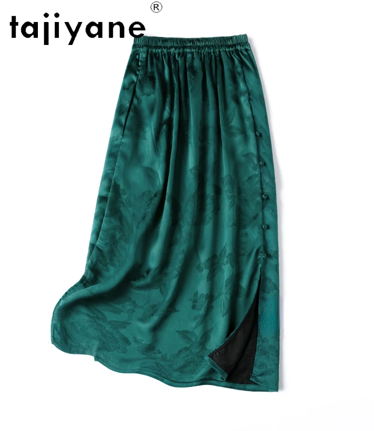 TAJIYANE 100% naturalny jedwab morwowy spódnice damskie letnia odzież damska 2024 nowości moda długa spódnica dla kobiet Готика