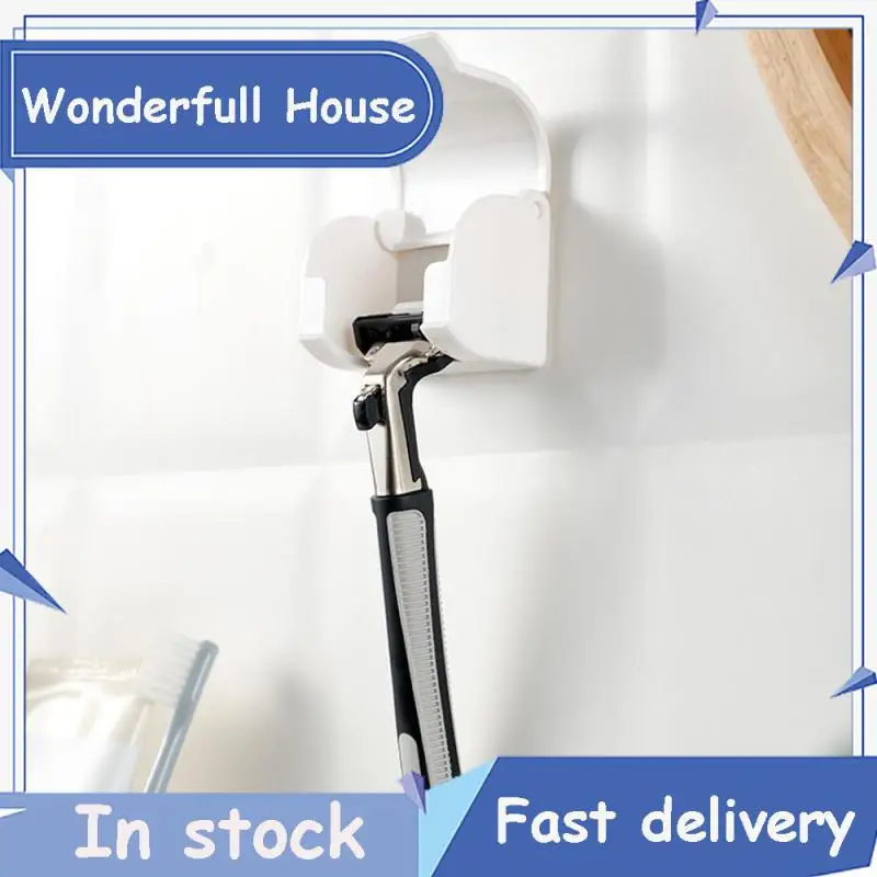 

Convenient Storage Free Punch Men Shaving Shaver Shelf Brush Blade Holder Dust-proof Protective Cover Wall Adhesive Storage Hook