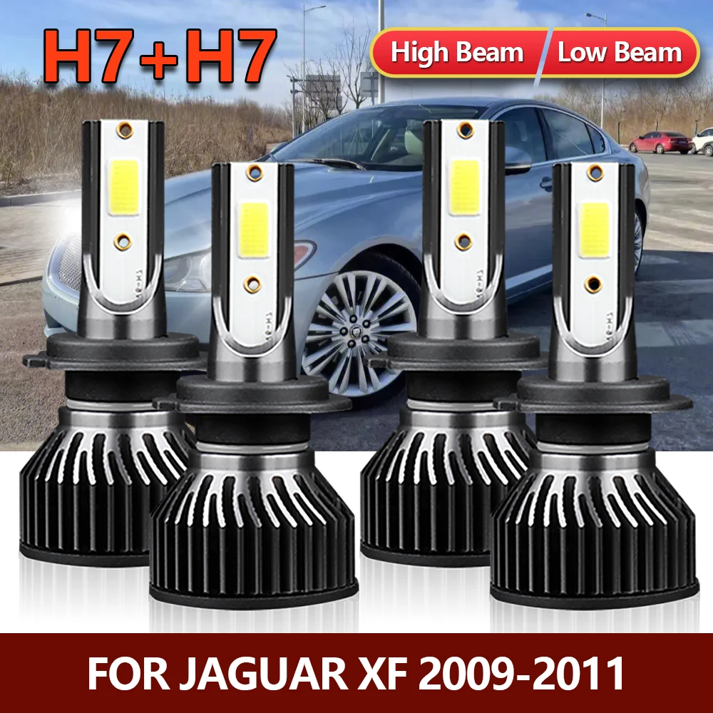 

Roadsun 4x авто светодиодный лампы фары COB турбо вентилятор лампы Замена Luces фары для автомобилей Jaguar XF 2009 2010 2011